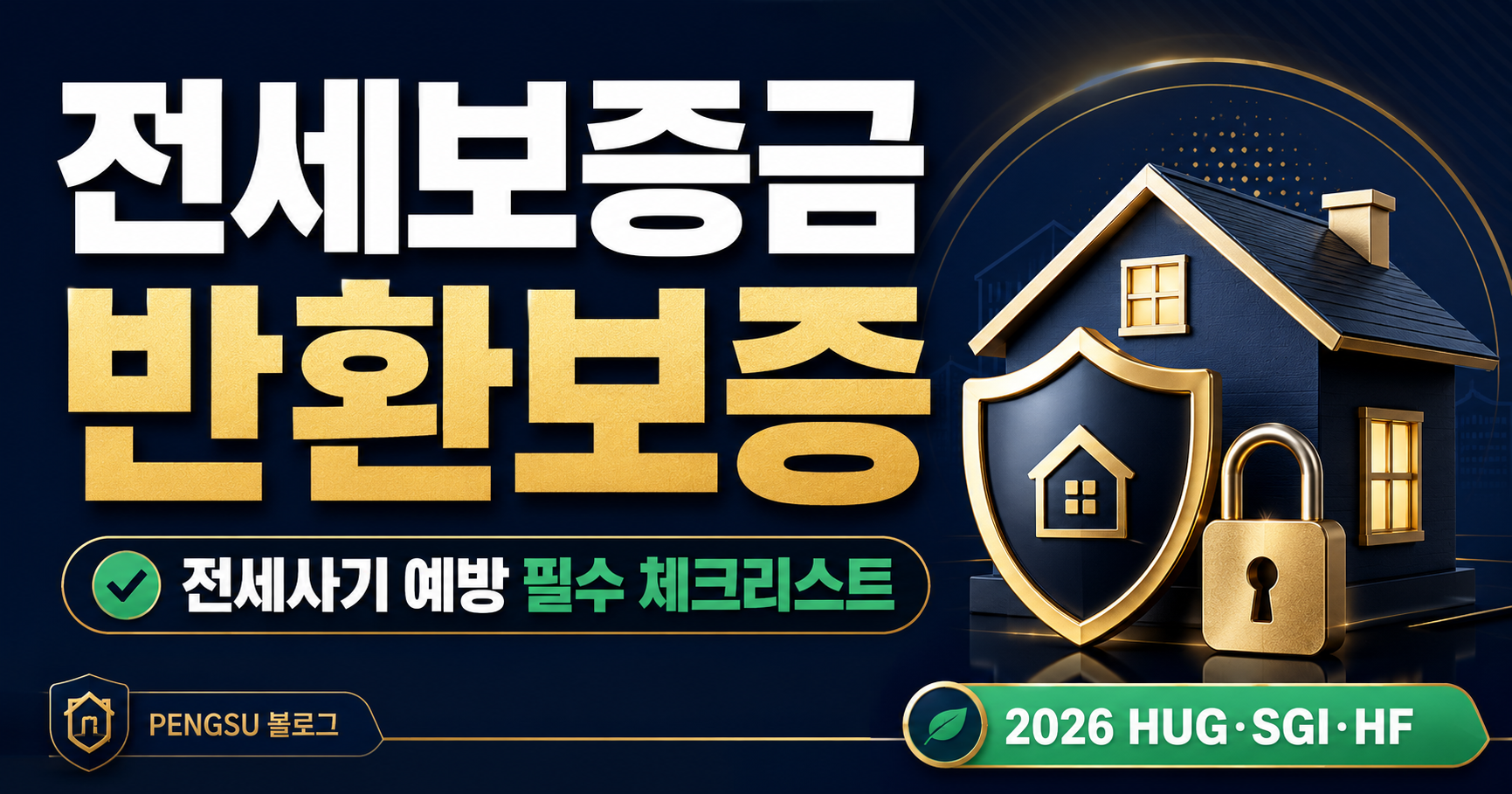 전세보증금 반환보증 & 전세사기 예방 2026 — 보증금 지키는 필수 체크리스트