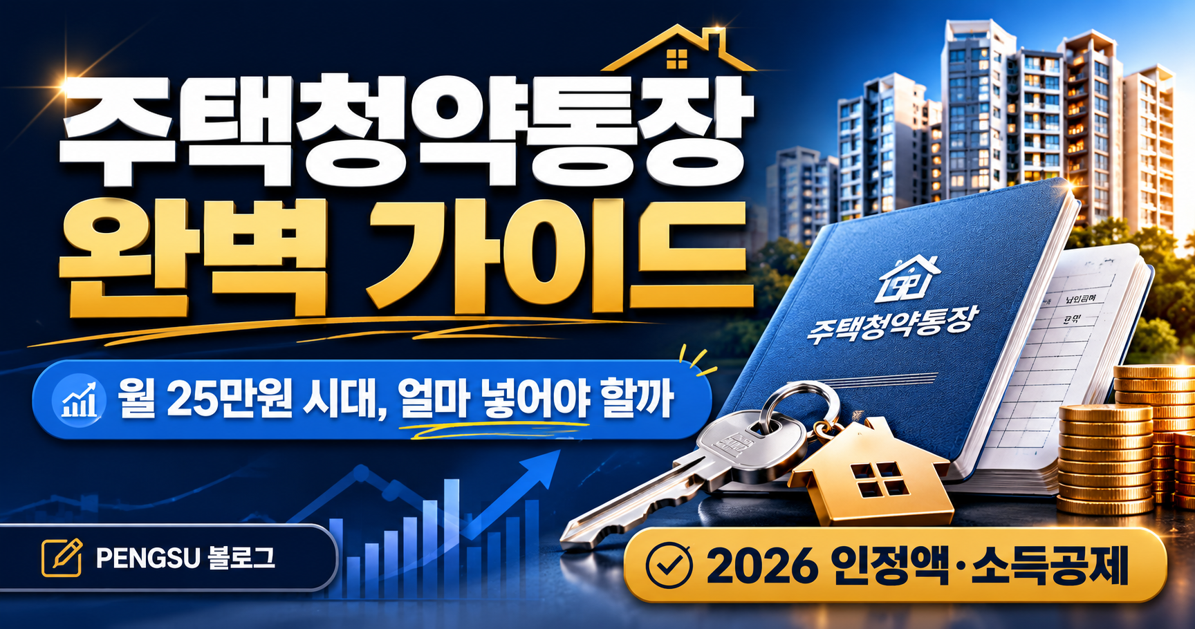 주택청약통장 완벽 가이드 2026 — 월 25만원 시대, 얼마 넣어야 할까