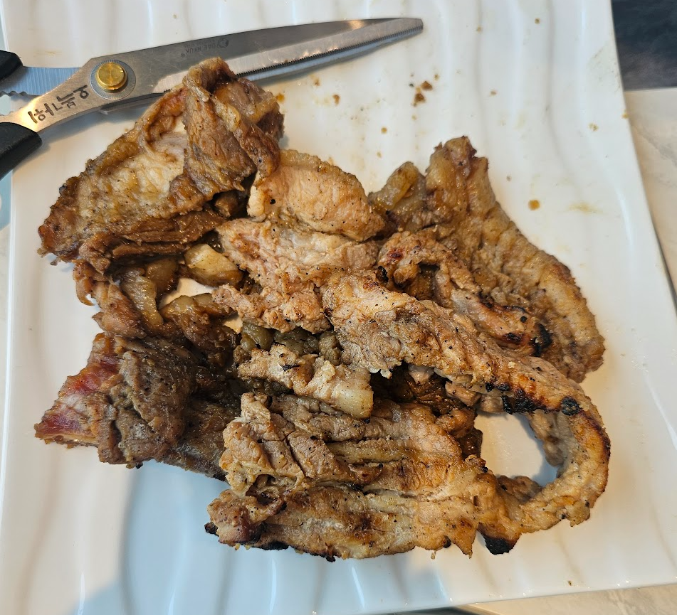 주문한 박포갈비 상차림