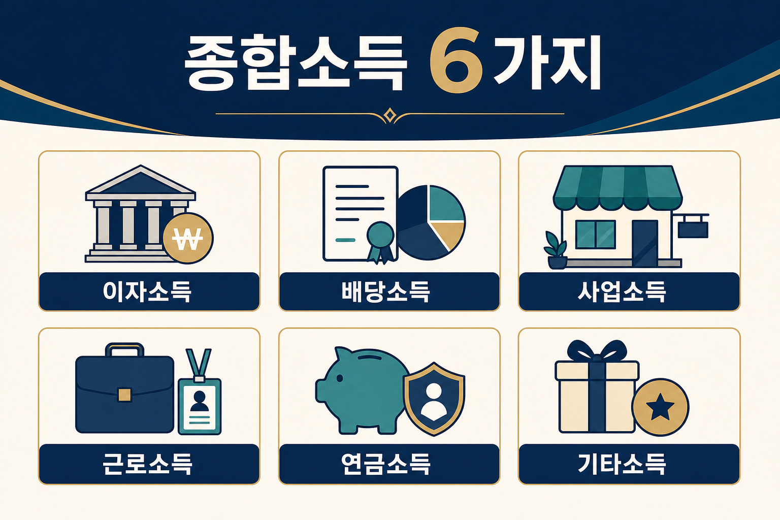 종합소득 6종 인포그래픽