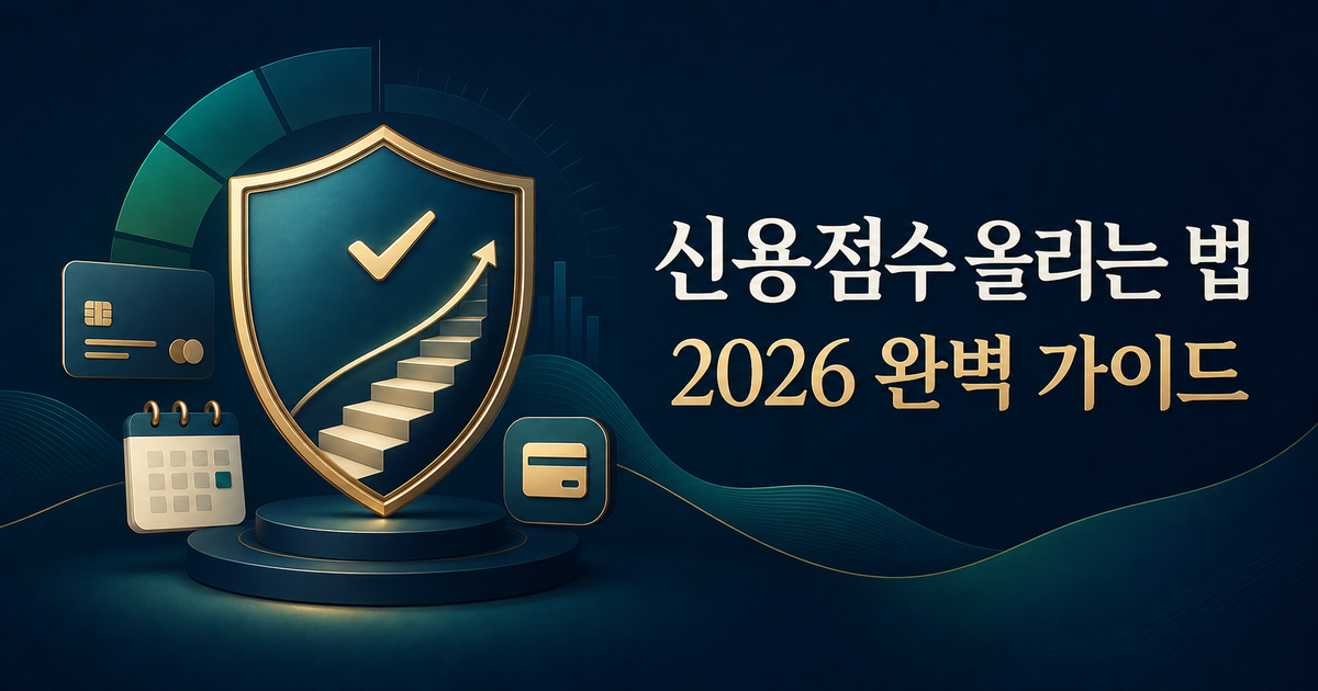 신용점수 올리는 법 완벽 가이드 2026 — KCB·NICE 점수 관리부터 대출금리 낮추는 법까지
