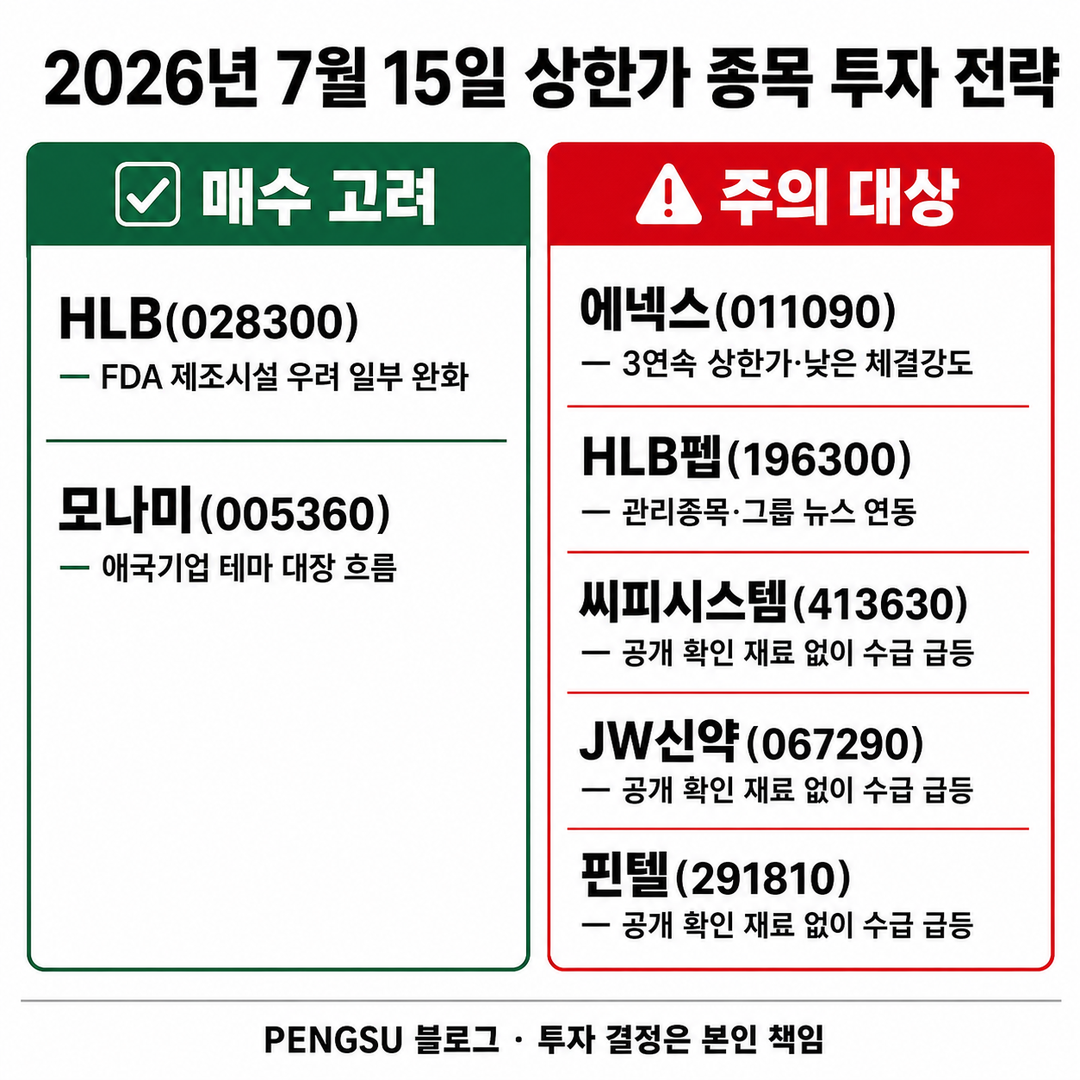 투자 전략 요약 인포그래픽