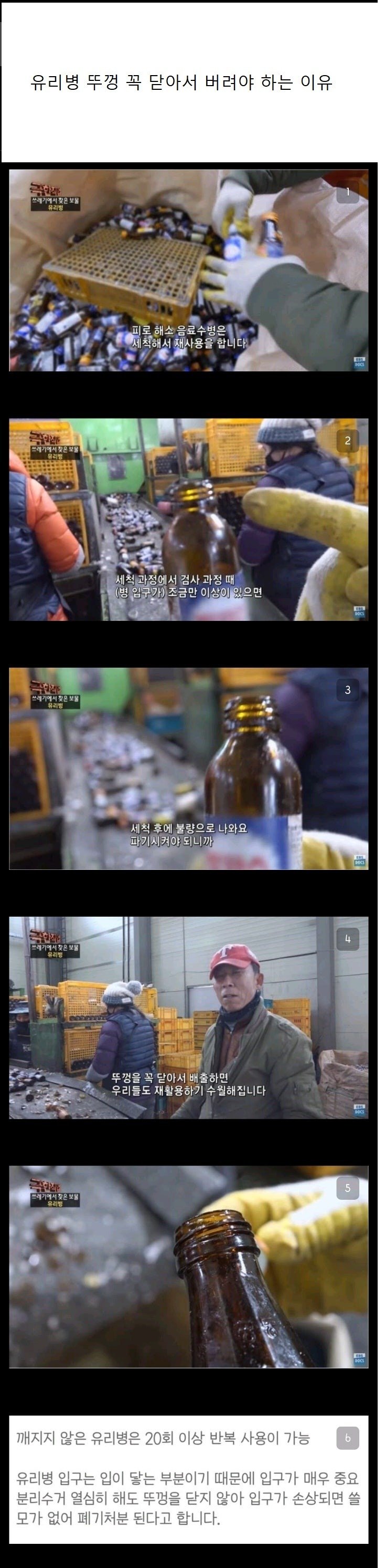 유리병 뚜껑 꼭 닫아서 버려야 하는 이유 