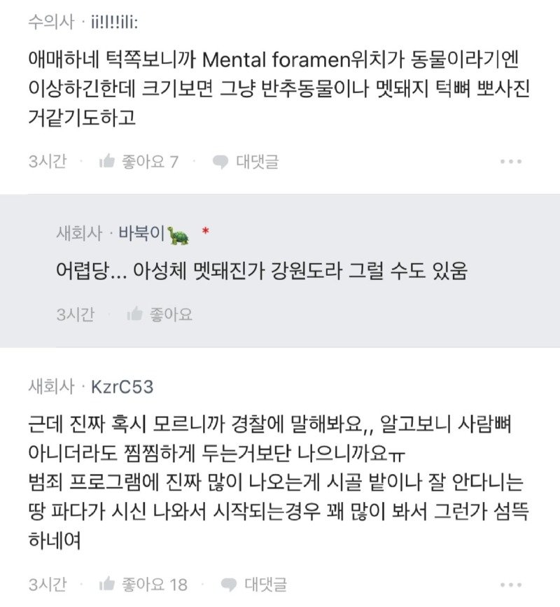 밭에서 이상한 뼈를 본 블라인.jpg