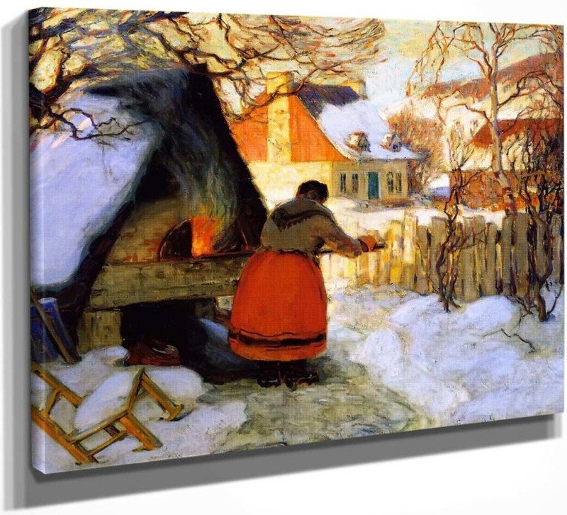 눈쌓인 날의 포근한 느낌을 표현하는 캐나다 화가