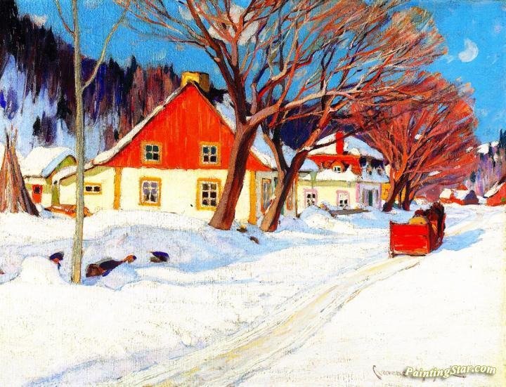 눈쌓인 날의 포근한 느낌을 표현하는 캐나다 화가