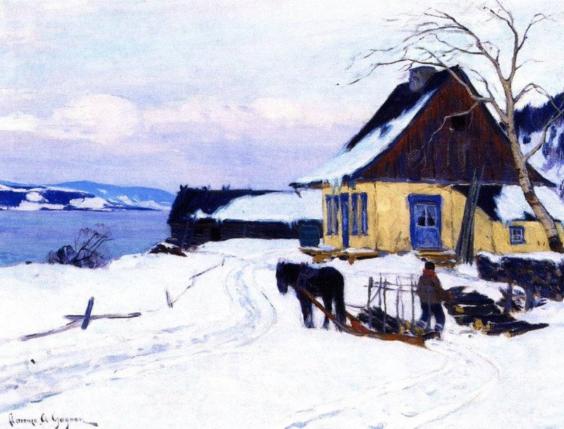 눈쌓인 날의 포근한 느낌을 표현하는 캐나다 화가