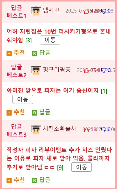 피자 시켰는데 잘못 옴, 그리고