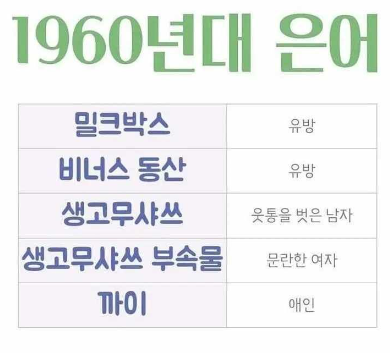 1960년 은어