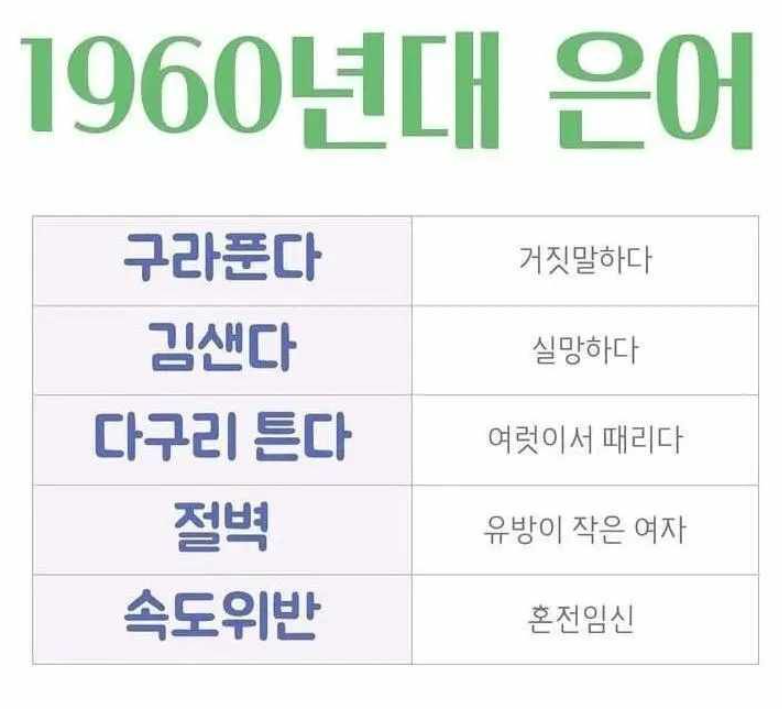 1960년 은어