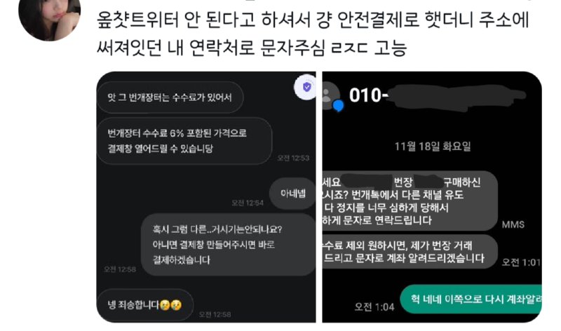 안전결제 강제화된 번개장터 근황.jpg