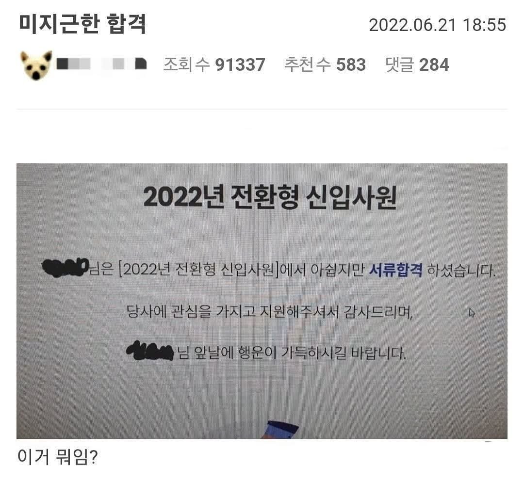 우리 회사에 지원하다니 불쌍하군