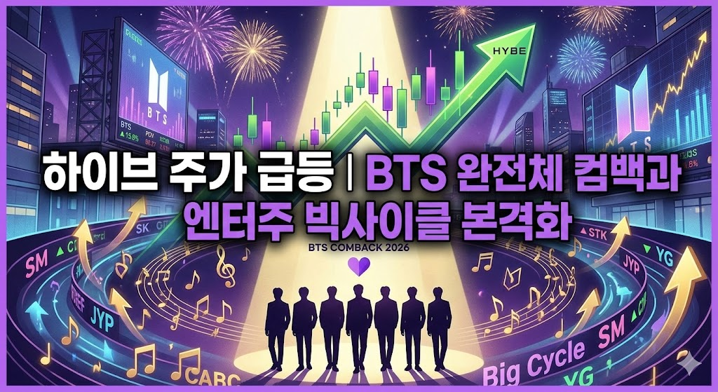 🏢 하이브 주가 급등｜BTS 완전체 컴백과 엔터주 빅사이클 본격화