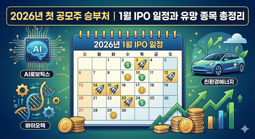 2026년 첫 공모주 승부처｜1월 IPO 일정과 유망 종목 총정리