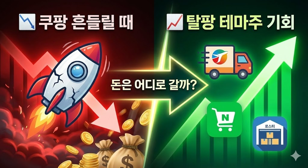 🔥 탈팡 테마주 - 쿠팡 흔들릴 때, 돈은 어디로 갈까?