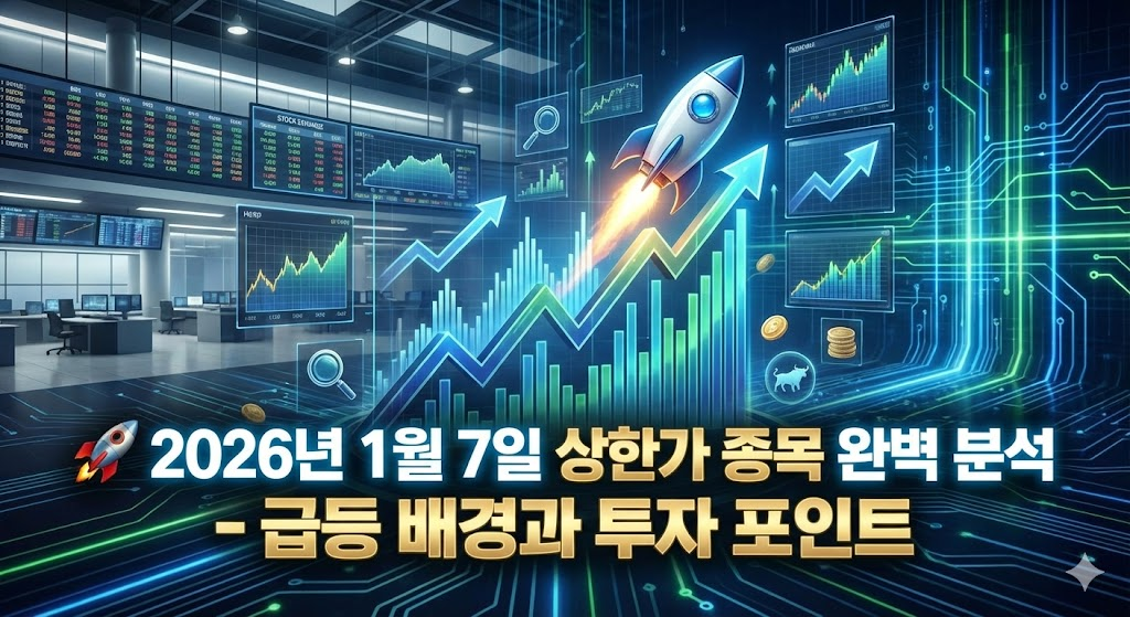 🚀 2026년 1월 7일 상한가 종목 완벽 분석 - 급등 배경과 투자 포인트