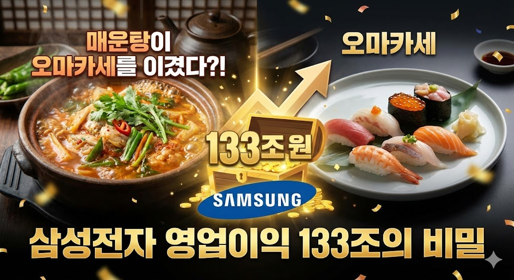 🍲 매운탕이 오마카세를 이겼다?! 삼성전자 영업이익 133조의 비밀
