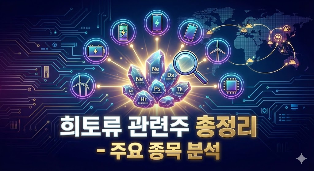 🔍 희토류 관련주 총정리 - 주요 종목 분석
